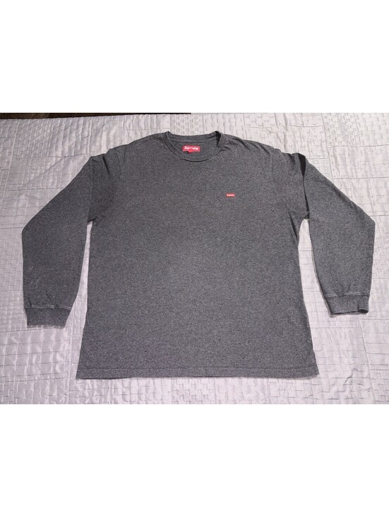 Supreme Other - Supreme Small Box Logo L/S Tee Gray Mens XL Long Sleeve Cotton T Shirt Crew